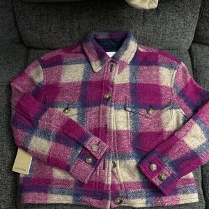 Wilfred Free Plaid Jacket - Pink, Purple, and Cream